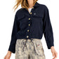 Jaqueta Trucker Feminina Tommy Hilfiger com Cordão Azul Tamanho P