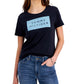 Camiseta Tommy Hilfiger Feminina com Logo Contrastado Azul Tamanho P