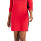 Vestido moletom feminino Tommy Hilfiger com logo vermelho, tamanho médio