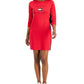 Vestido moletom feminino Tommy Hilfiger com logo vermelho, tamanho médio