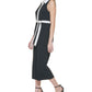 Macacão feminino Tommy Hilfiger com cinto e blocos de cores, preto, tamanho 16