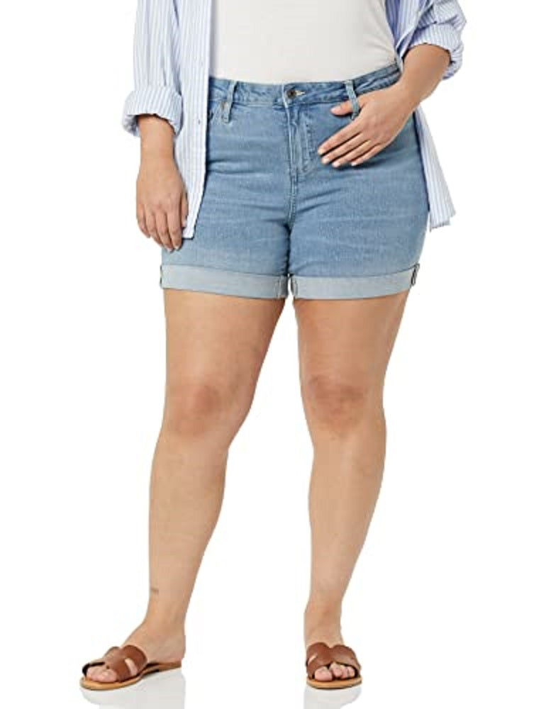 Tommy Hilfiger Shorts Jeans Feminino Th Flex Plus Size 5 Azul Tamanho 22W