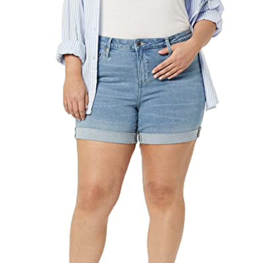 Tommy Hilfiger Shorts Jeans Feminino Th Flex Plus Size 5 Azul Tamanho 22W