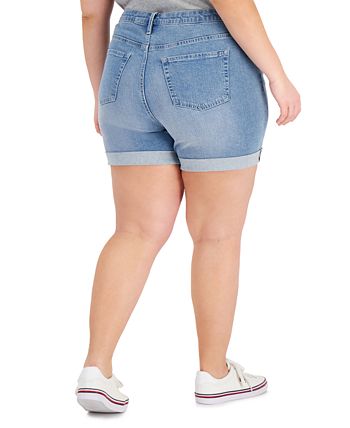 Tommy Hilfiger Shorts Jeans Feminino Th Flex Plus Size 5 Azul Tamanho 14W