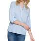 Blusa túnica listrada de algodão Tommy Hilfiger feminina, azul