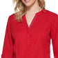 Blusa túnica listrada de algodão feminina Tommy Hilfiger vermelha tamanho X-G