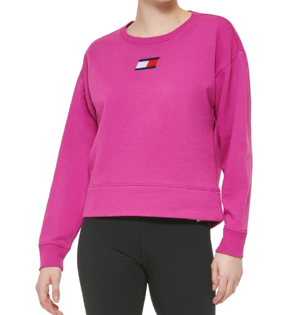 Moletom Tommy Hilfiger com logo feminino rosa tamanho pequeno