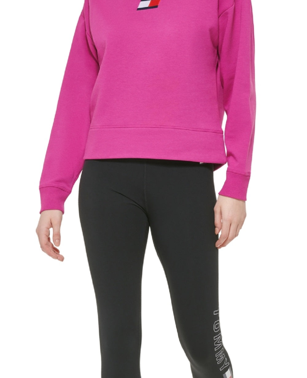Moletom Tommy Hilfiger com logo feminino rosa tamanho pequeno