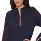 Tommy Hilfiger Blusa Feminina Gola Alta Azul Tamanho XG