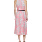 Vestido midi tommy hilfiger feminino com estampa floral, rosa, tamanho 8