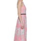 Vestido midi tommy hilfiger feminino com estampa floral, rosa, tamanho 8