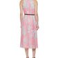 Vestido midi tommy hilfiger feminino com estampa floral, rosa, tamanho 6