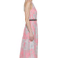 Vestido midi tommy hilfiger feminino com estampa floral, rosa, tamanho 6