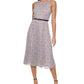 Vestido midi com cinto estampado feminino Tommy Hilfiger, rosa, tamanho 8