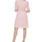 Vestido Tommy Hilfiger Swiss Dot Fit &amp; Flare Feminino Rosa Tamanho P