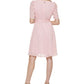Vestido Tommy Hilfiger Swiss Dot Fit &amp; Flare Feminino Rosa Tamanho 2