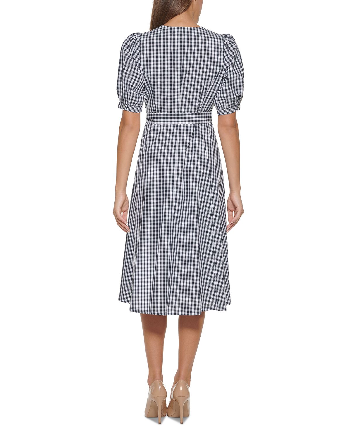 Vestido midi xadrez feminino Tommy Hilfiger azul tamanho 16