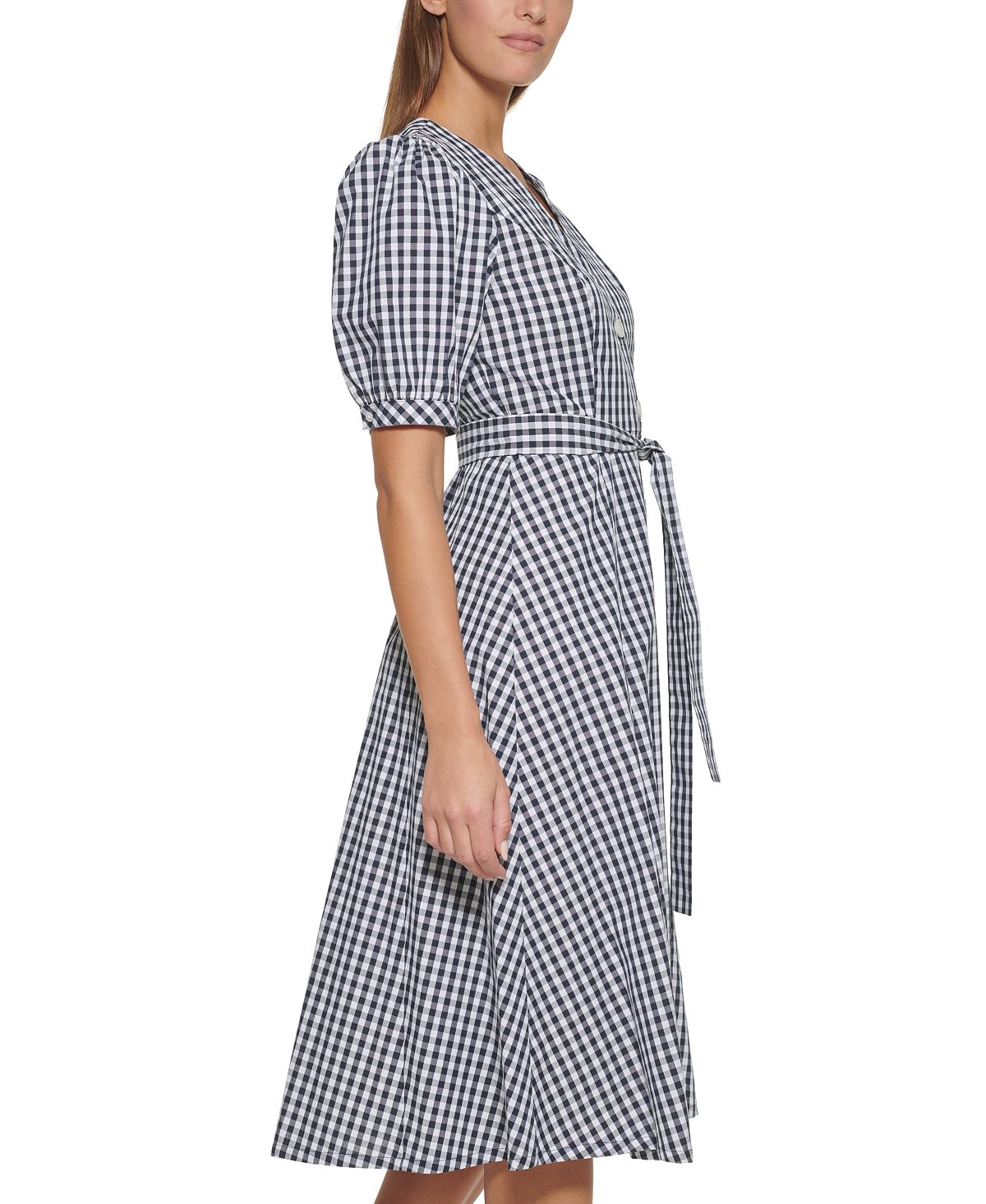 Vestido midi xadrez feminino Tommy Hilfiger azul tamanho 16