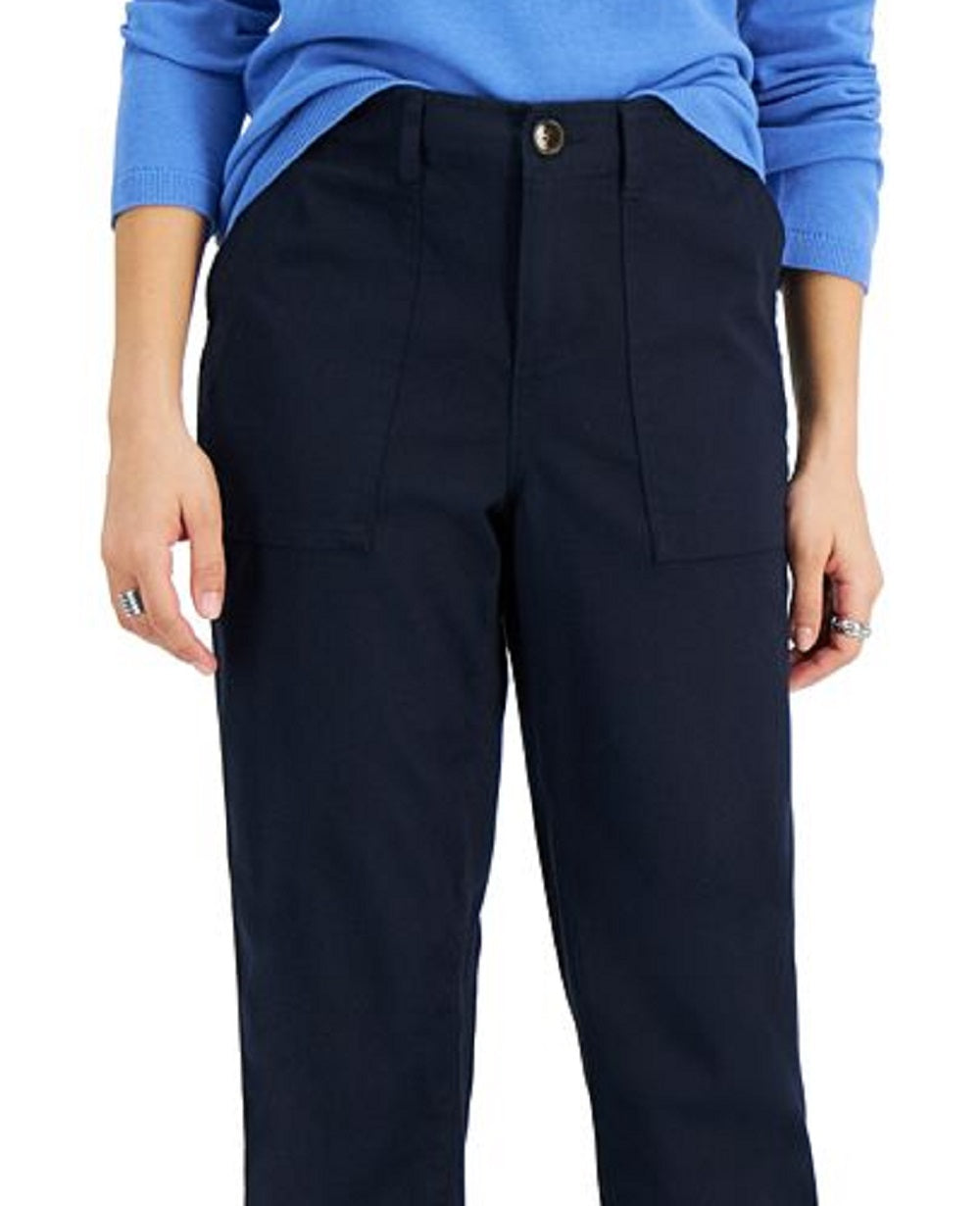 Calça utilitária cropped feminina Tommy Hilfiger azul tamanho extragrande