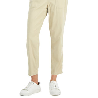 Calça utilitária cropped Tommy Hilfiger feminina, marrom, tamanho grande