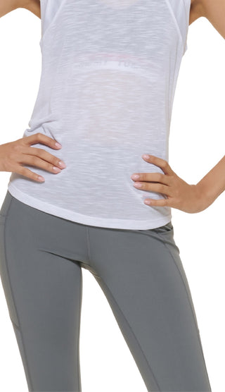 Tommy Hilfiger Sport Mesh Panel Tie Back Top Feminino Branco Tamanho X-S