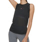 Tommy Hilfiger Sport Mesh Panel Tie Back Top Feminino Preto Tamanho Médio