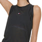 Tommy Hilfiger Sport Mesh Panel Tie Back Top Feminino Preto Tamanho Médio