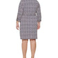 Vestido-camisa feminino Tommy Hilfiger Geo Print Jersey Azul Tamanho 18W