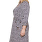 Vestido-camisa feminino Tommy Hilfiger Geo Print Jersey Azul Tamanho 18W