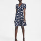 Vestido Tommy Hilfiger Feminino com Mangas Franzidas e Sobrepeliz Azul Tamanho 6 Petite
