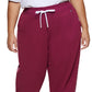 Calça de moletom feminina Tommy Hilfiger com bolso e cintura alta, roxa, tamanho 2X