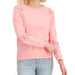 Tommy Hilfiger Feminino Sólido Renda TrimTop Rosa Tamanho Médio