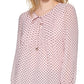 Blusa Tommy Hilfiger Feminina com Bolinhas e Fenda Rosa Tamanho Médio