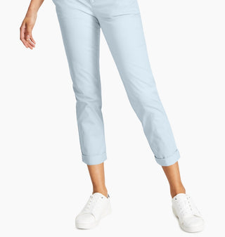 Calça Chino Tommy Hilfiger Th Flex Cuffed Feminina, Azul, Tamanho 10