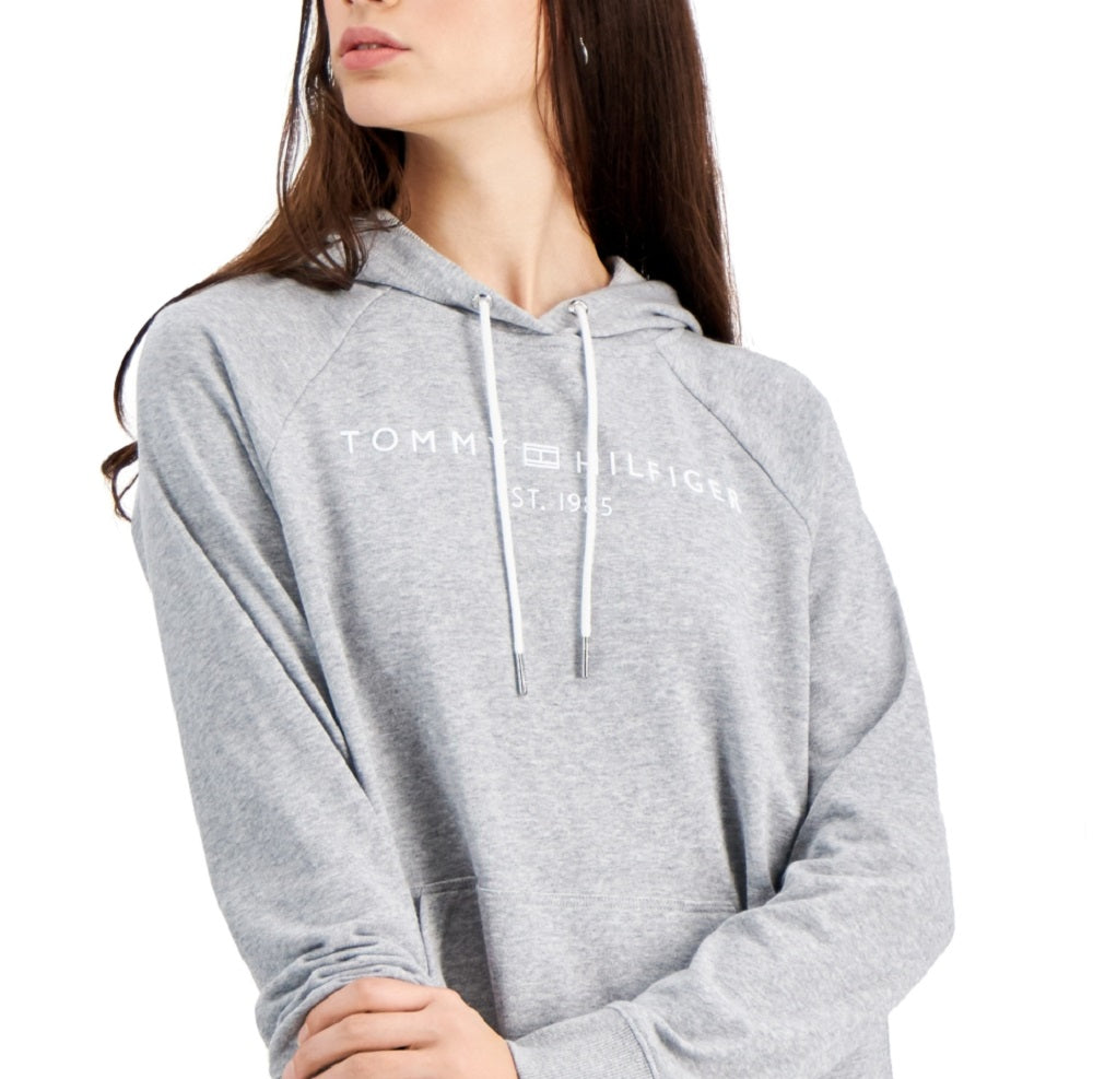 Tommy Hilfiger Túnica com capuz feminina cinza tamanho grande