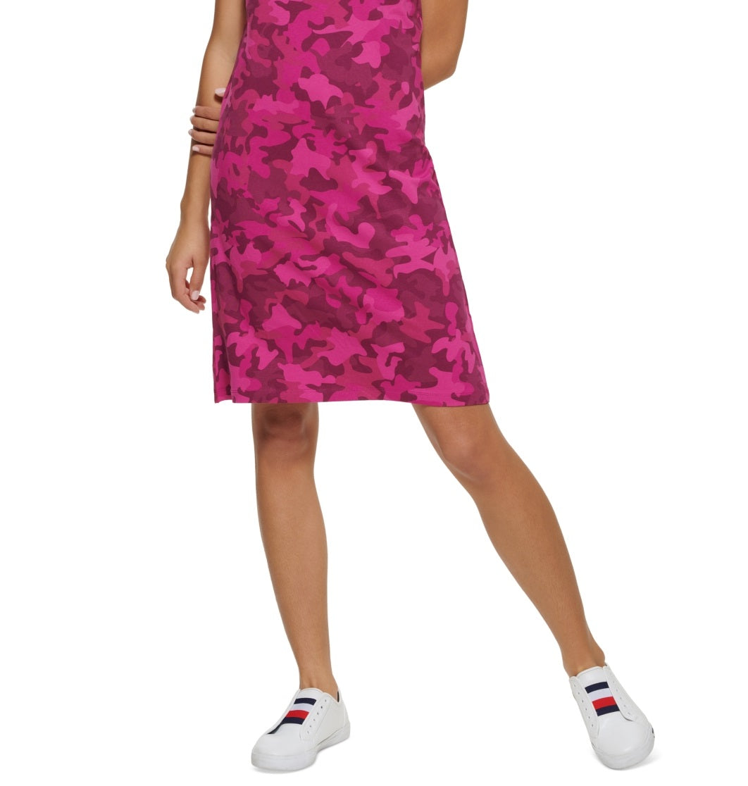 Vestido com capuz estampa camuflada Tommy Hilfiger feminino rosa tamanho X-S