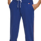Calça de moletom feminina Tommy Hilfiger cintura alta com listras laterais, azul, tamanho médio