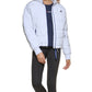 Tommy Hilfiger Casaco esportivo feminino de gola alta, branco, tamanho extragrande