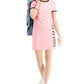 Vestido Tommy Hilfiger com logo vertical feminino rosa tamanho grande
