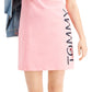 Vestido Tommy Hilfiger com logo vertical feminino rosa tamanho grande