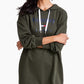 Vestido com capuz e logotipo Tommy Jeans feminino, verde, tamanho médio