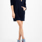 Vestido com capuz Tommy Jeans feminino, azul, tamanho pequeno