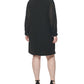 Vestido de crepe Tommy Hilfiger Scuba feminino, preto, tamanho 22W