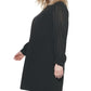 Vestido de crepe Tommy Hilfiger Scuba feminino, preto, tamanho 22W