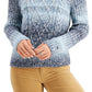Tommy Hilfiger Suéter Feminino de Malha com Decote Redondo e Manga Longa Azul Tamanho Médio