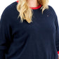 Moletom Tommy Hilfiger Feminino com Laços Laterais Azul Tamanho 3X