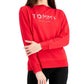Tommy Hilfiger Moletom Feminino Confortável e Aconchegante Vermelho Tamanho P