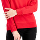 Tommy Hilfiger Moletom Feminino Confortável e Aconchegante Vermelho Tamanho P