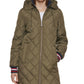Casaco acolchoado com capuz feminino Tommy Hilfiger, verde, tamanho grande