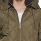 Casaco acolchoado com capuz feminino Tommy Hilfiger, verde, tamanho grande